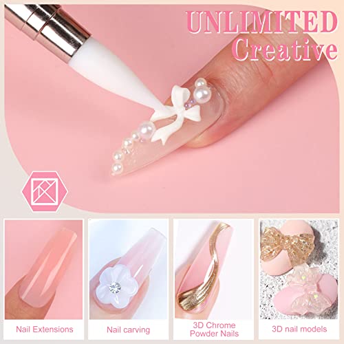 LOUINSTIC 0.7oz 4 Color Non-Sticky Builder Gel Nail Kit for Extensions and 3D Art - Image 8