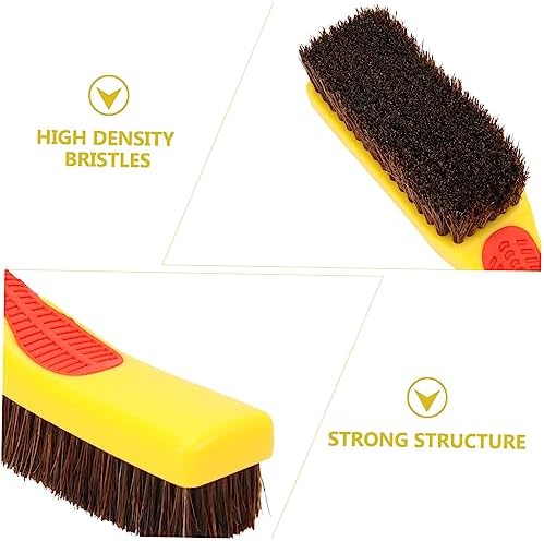 LIFKOME Hair Brush Deck Scrub Brush Sofa Cleaning Brush Leather Bag Cleaning Brush Shoe Polish Brush Men Beard Brush Duty Cleaning Leather Brush Sweep Man Bristle Brush Bristles - Image 2