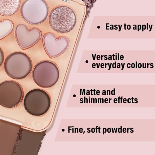 Boobeen Colorful Eyeshadow Palette, Blendable Shimmer and Matte Nudes Shades, 12 Pigmented Powder, Bright Eye Makeup Palette - Image 4