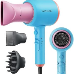 Wavytalk 1875 Watt Professional Hair Dryer Kit with Diffuser Comb Concentrator All Hair Types