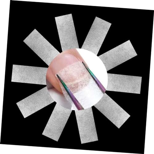 Nail Fiberglass 10pcs Fiberglass Nail Kit Fiberglass Nail Fibre Nail for Nail Extension Glases Clear Glass Glassine Fiber Clear Acrylic Nail Tips Miss White Major Nail Set - Image 5