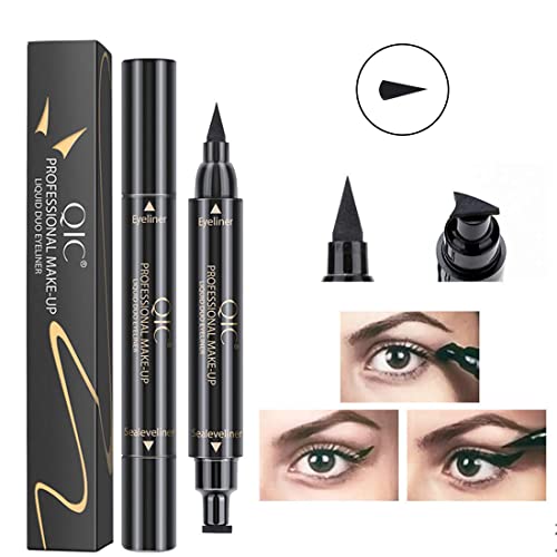 2 PCS Winged Eyeliner Stamp Dual Ended Liquid Eyeliner Pen for Wing Cat Eye,Waterproof Long Lasting Smudge-proof Liquid Eye Makeup Black - Image 7