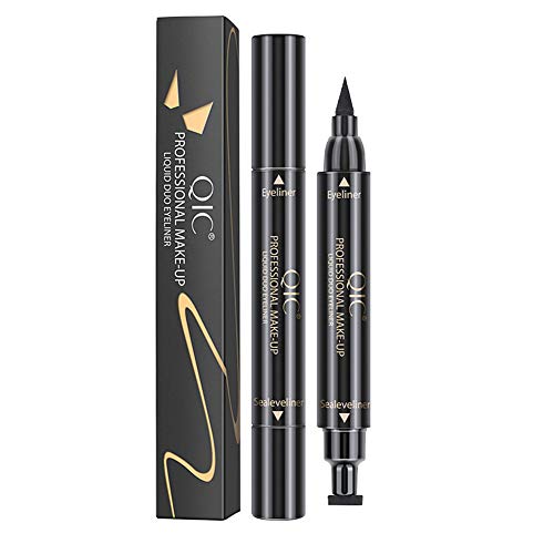 QIC Winged Eyeliner Stamp Waterproof Long Lasting Liquid Eye Pen Makeup Tool Kit (#2 Big Stamp)