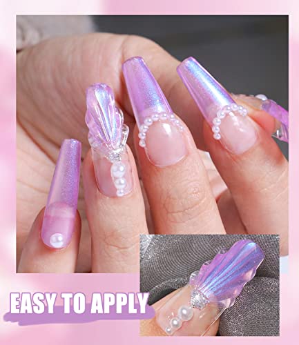 Major Dijit Gel Nail Polish - Jelly Glass UV Led Gel Polish Natural Girly Colors Pearl Translucent Cruelty-Free Nail Lacquer, 15ml/0.5floz - Image 5