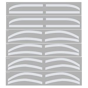 6 Pairs Eyebrow Tattoo Auxiliary Stickers, Disposable Adhesive Eyebrow Template Sticker Eyebrow Ruler Sticker for Woman