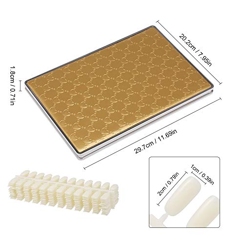 160 Nail Chart Display, Anself Nail Polish Display Book with 240Pcs Nail Tips(Green) - Image 6