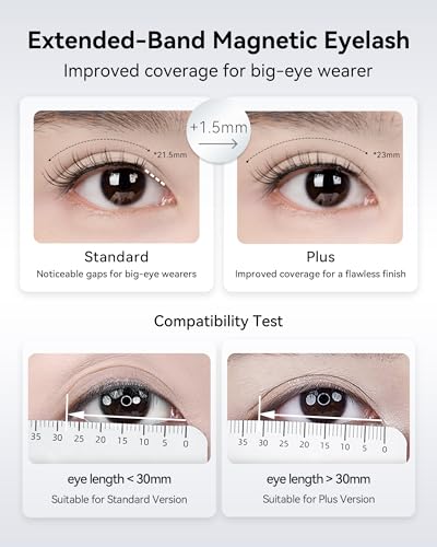Frost Black Magnetic Eyelashes Kit Reusable Waterproof Cruelty-free Easy Application - Image 5
