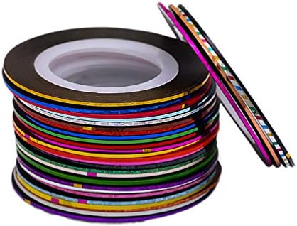 Beaupretty Nail Art Striping Tape Set - 42 Rolls, 32 Vibrant Colors, DIY Manicure Supplies