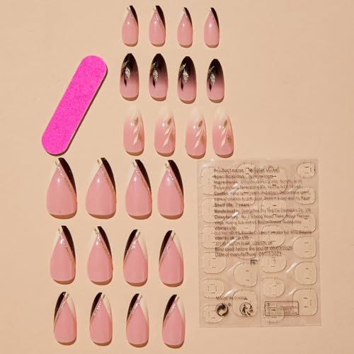 Ombre Glitter Stick-On Fake Nails Stylish Nail Art Long-Lasting Design - Image 2