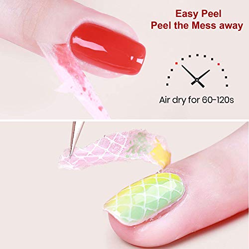 beetles Gel Polish Latex Liquid Nail Simple Peel off Cuticle Guard with Color Base Gel Nail Polish, 6 Colors Nude Gel Polish Pink Nail Polish Peach Pink - Image 4