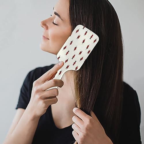 Red Ladybug Patterns Wet Hair Brush for Women Men Detangling Travel Brush Glide Through Tangles with Ease Pain-Free Comb for Wet, Curly, Short, Thick, Long Hair and All Hair Types - Image 7
