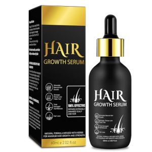 5% Minoxidil Hair Growth Serum for Men and Women, Hair Growth Oil Hair Regrowth Treatment for Scalp Hair Loss Hair Thinning,Stronger, Hair Regrowth Serum for Thicker Longer Fuller Hair (A)
