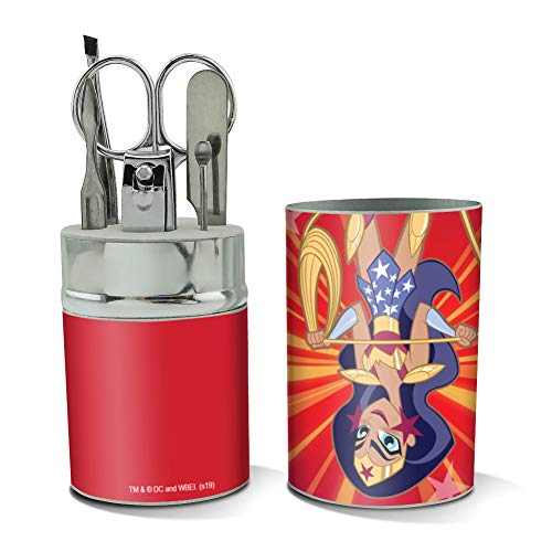 DC Super Hero Girls Wonder Woman Stainless Steel Manicure Pedicure Grooming Beauty Care Travel Kit - Image 2