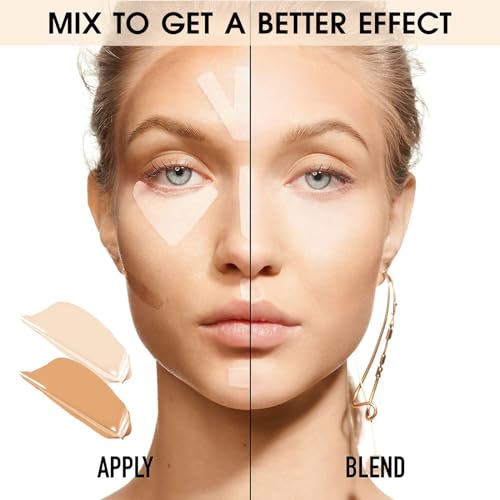 Liquid Foundation Full Coverage Makeup, Dual Ended Face Foundation with Brush, Light Weight Waterproof Powerful Oil Control, Hydrating Foundation & Conceals for All Skin, 05 Sand - Image 6