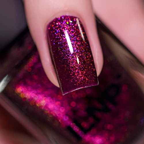 ILNP Dakota Blackened Berry Shimmer Nail Polish 15ml for Stunning Nail Art - Image 2