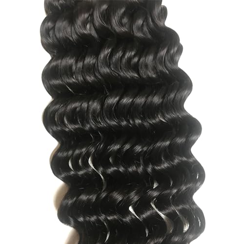 Bulk Hair For Braiding Human Hair No Weft Micro Braids Extension Hair Deep Curly Bulk Virgin Human Hair 18 Inch 1pack (3bundles(150g) Natural Black Color - Image 3