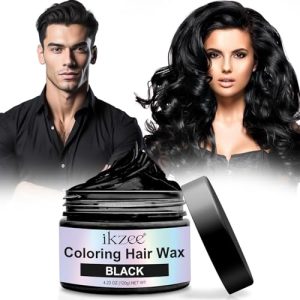 Temporary Hair Color Wax, Instant Natural Hairstyle Cream Dye, Long-lasting Colored Washable, Disposable Coloring Mud for Party, Cosplay, Masquerade, DIY, Halloween-4.23 oz
