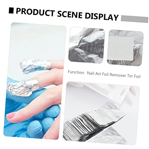 NOLITOY 300pcs Nail Remover Foil Nail Remover Clips Soak off Foils Nail Cleaning Tin Foil Nails Gel Foil Wraps with Cotton Pad Double Color Bowls Manicure Aluminum Foil Polish - Image 9