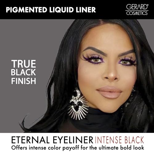 Gerard Cosmetics Eternal Eyeliner | Ultra Black Liquid Eyeliner w/Fine Precision Tip Applicator | Extended Long Wear | Cruelty Free | Waterproof Smudge Proof Eyeliner - Image 2