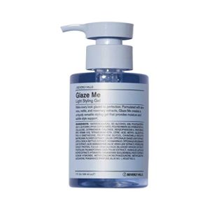 J Beverly Hills Blue Glaze Me Light Styling Hair Gel with Aloe Vera for Moisture, Light Hold, 7 Oz