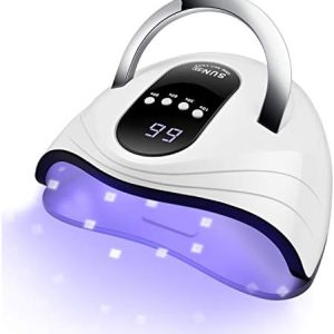120W UV Gel Nail Lamp with 4 Timers and Portable Handle for Fast Curing