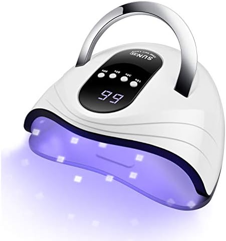 120W UV Gel Nail Lamp with 4 Timers and Portable Handle for Fast Curing