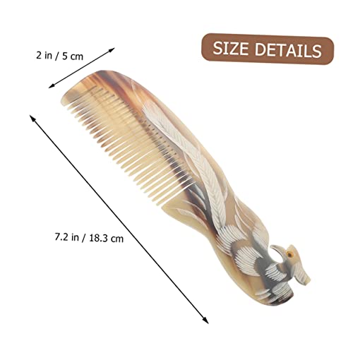 2pcs Horn Comb Pocket Tools Comb for Curly Hair Portable Massager French Hair Comb Teasing Combs for Women Phoenix Hair Comb Multifunction Comb Small Comb Large Tooth Comb Horns - Image 2