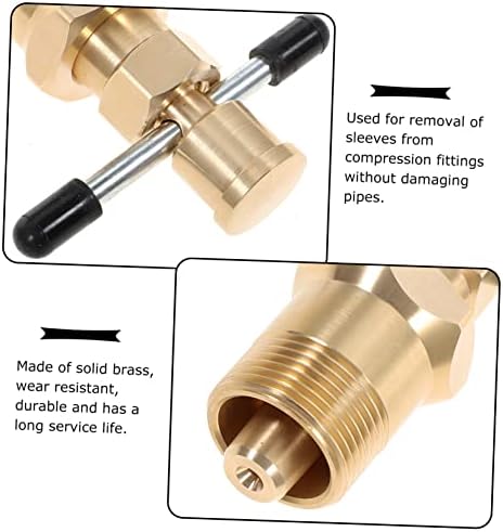 Uonlytech 5pcs Removal Tool Tools & Accessories Copper Pipe Cutter 22mm Ferrule Puller Angle Stop Remover Pipe Fitting Tools Compression Ring Puller Brass Solid Disassembler - Image 3