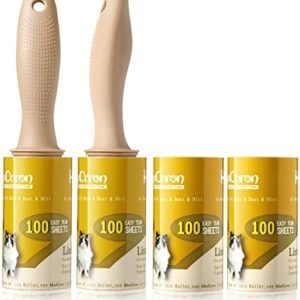 Lint Rollers for Pet Hair Extra Sticky [400 Sheets/2 Handles], Lint Remover Go Beyond Animal Fur, Dust and Other Dirt, Dog & Cat Hair Remover Rollers for Clothes, Furniture, Carpet, Car etc