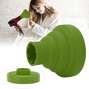 Universal Collapsible Hair Dryer Diffuser Attachment, Portable Travel Folding Hair Blow Dryer Diffuser Nozzle Styling Hairdressing Tool Fit Most of Blow Dryers(green)