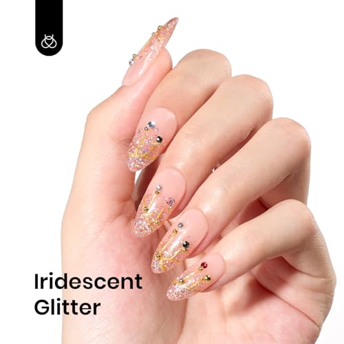 Beetles Gel Nail Polish 1 Pcs 15ml 0.51 FL.OZ Rose Gold Reflective Pink Glitter Gel Polish Dazzling Princess Soak Off U V LED Gel Polish Nail Art Design Manicure Salon DIY Salon Gel - Image 3