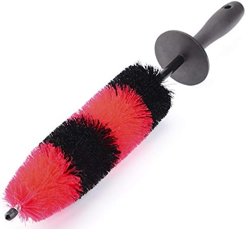 Long Handle Soft Bristle Wheel Rim Brush for Scratch-Free Car Washing and Detailing