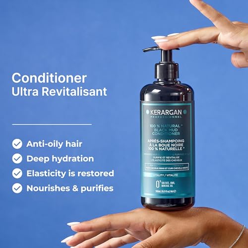 KERARGAN Revitalizing Conditioner for Oily Hair with Dead Sea Black Mud 16.9 Fl oz - Image 2