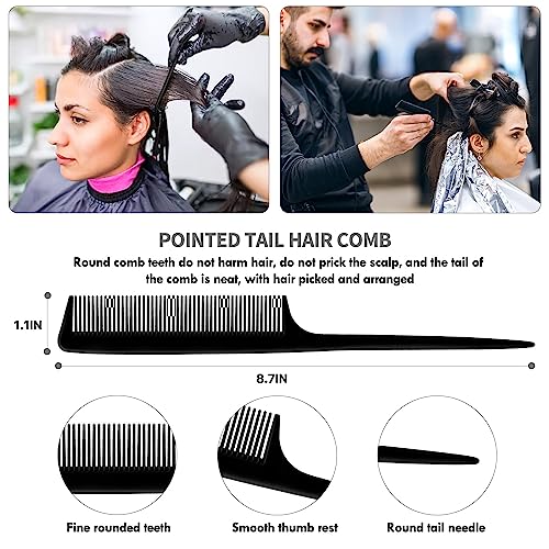 4pcs Curly Hair Brush Set for Adult & Kids Wet or Dry Hair, Detangling Brush for 3/4ABC Hair with Hair Detangler Brush Wide Tooth comb (4, Black) - Image 6