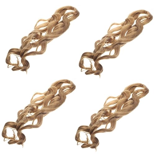 4pcs Deep Wave Curly Human Hair Wig Set for Black Women Braiding Extensions