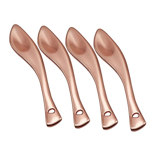 4-Piece Mini Metal Cosmetic Spatula Set for Face Cream and Eye Serum Application