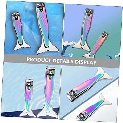 4pcs Nail Clippers Portable Nail Clipper Nail Care Supply Nail Trimmer Little Fish Nail Clipper Kit De Manicura Nursing Nail Kits Manicure Clipper Stainless Steel Handle Household - Image 5