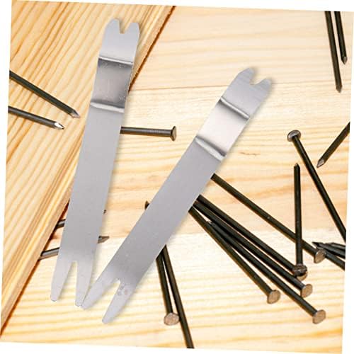 4pcs Stainless Steel Pry Board Car Tool Roof Snake Tool Carpenter Hand Puller Wrecking Bar Nail Remover Carpenter Tools Car Tools Paver Extractor Tool Metal Rubber Buckle - Image 3