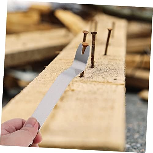 4pcs Stainless Steel Pry Board Car Tool Roof Snake Tool Carpenter Hand Puller Wrecking Bar Nail Remover Carpenter Tools Car Tools Paver Extractor Tool Metal Rubber Buckle - Image 5
