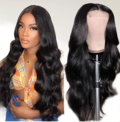 4x4 Transparent Body Wave Human Hair Lace Closure Wig for Black Women, 24 Inch, 180% Density - Image 2