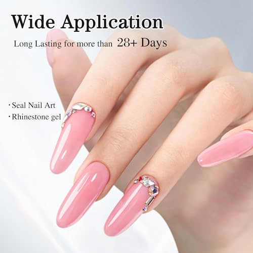5-in-1 Builder Gel Polish Pink Nude for Strong Nails and Extension - Image 4