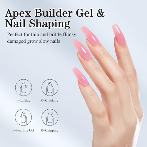 5-in-1 Builder Gel Polish Pink Nude for Strong Nails and Extension - Image 8