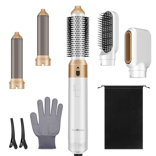 5-in-1 Hot Air Brush for All Hair Types with Multiple Styling Options