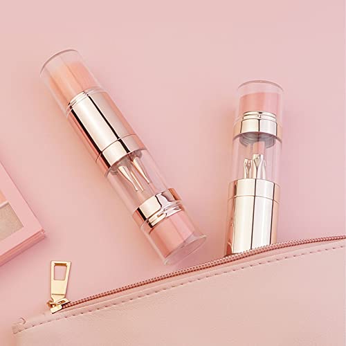 5-in-1 Portable Makeup Brush Set for Foundation, Powder, Eyeshadow, Eyebrow, and Lip - Image 5