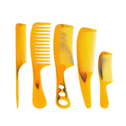 5 Pack XINSANRUI Women's Hair Comb Set Wide Fine Tooth for All Hair Types