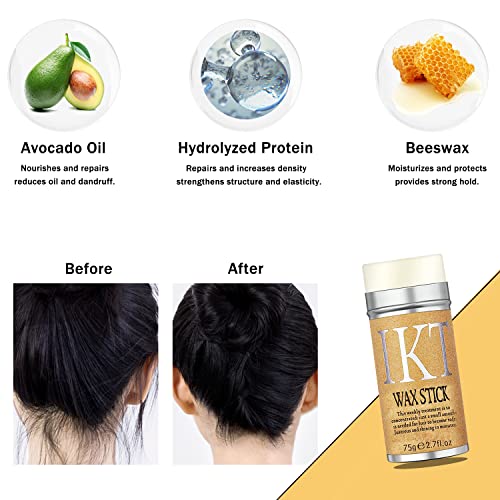 5 Pcs Hair Wax Stick for Flyaways Edge Control Slick Stick - Hair Styling Products Includes Wax Stick for Hair, Hair Finishing Stick, Hair Styling Comb, Hair Gel Stick for Fly Away for Women - Image 3