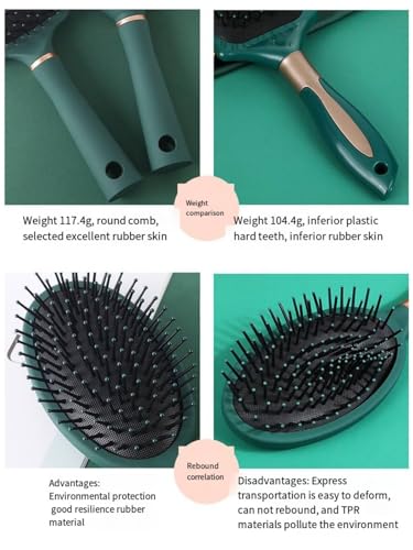 5-Piece Hair Brush Set for Curling, Styling, Comb, Flat, and Airbag Use - Image 4