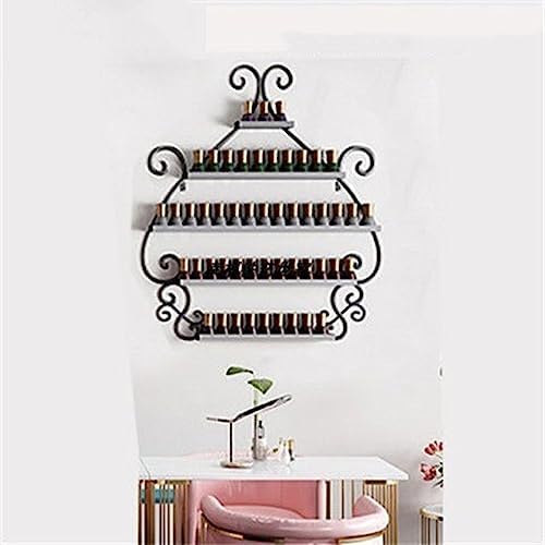 5 Tier Metal Nail Polish Rack Organizer Double S Curve Black Set of 4 - Image 3