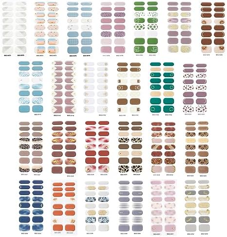 Semi Cured Gel Nail Polish Stickers Fashion Design Classical Strips Waterproof Adhesive Full Wraps Gel Nail Art Stickers - Image 3