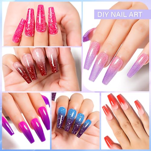 Gel Nail Polish 6 Pcs 8ml Color Changing Gel Polish Soak Off LED U V Gel for Nail Art Manicure Salon DIY - Image 4